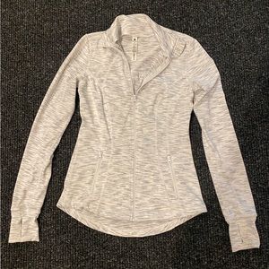 White/ Grey Zip-Up Jacket